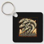 Porte-clés géant monstre Kaiju squelettique de vil (Recto)