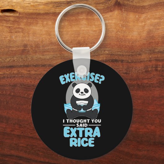 Porte-clés Géant Panda Funny Gymnase Entraînement Sayings Ali (Recto)