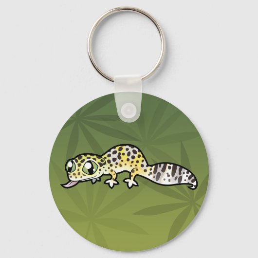Porte-clés Gecko léopard de dessin animé (Recto)