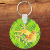 Porte-clés Gecko souriant - motif vert (Recto)