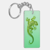 Porte-clés Gecko vert s'élevant (Devant gauche)