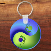 Porte-clés Gecko Yin Yang (Recto)