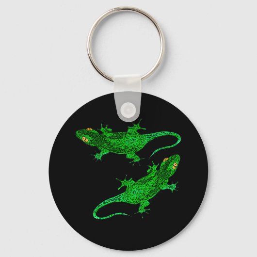 Porte-clés Geckos verts (Recto)