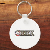 Porte-clés Geek américain (Recto)
