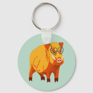 Porte-clés Geek Cochon Funny Boar animal sauvage