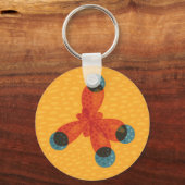 Porte-clés Geek de chimie Molécule de méthane orange (Recto)