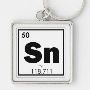 Porte-clés Geek de formule de chimie de symbole d'élément