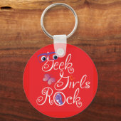 Porte-clés Geek Girls Rock (Recto)