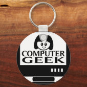 Porte-clés Geek informatique fille femme (Recto)