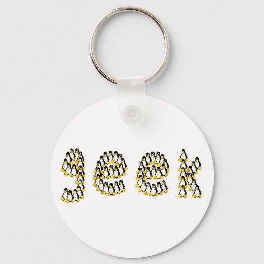 Porte-clés Geek Linux Tux (Recto)