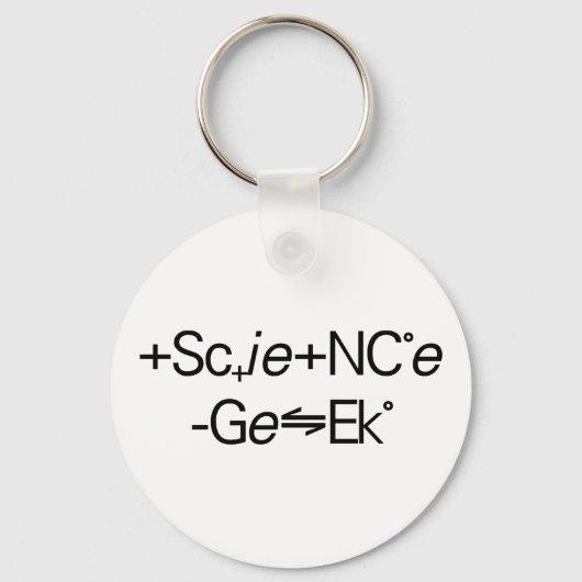 Porte-clés Geek scientifique (Recto)