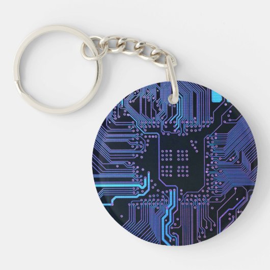 Porte-clés Geek Sortie carte de circuit électronique Nerd PCB (Devant)