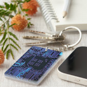 Porte-clés Geek Sortie carte de circuit électronique Nerd PCB (Devant droit)