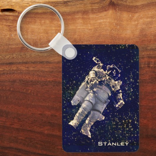 Porte-clés Geeky Astronaut Dans L'Espace Pour Lui Cool Person (Recto)