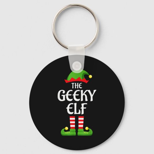 Porte-clés Geeky Elf Family Matching Group Christmas Geek (Recto)