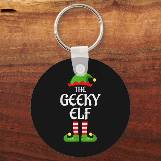 Porte-clés Geeky Elf Family Matching Group Christmas Geek (Recto)