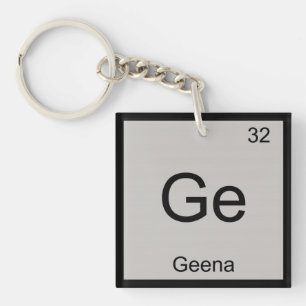 Porte-clés Geena Nom Chimie Élément Tableau Périodique