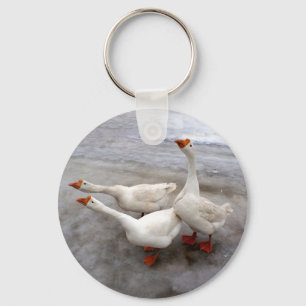 Porte-clés Geese white
