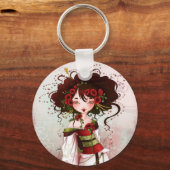 Porte-clés Geisha coquelicot (Recto)