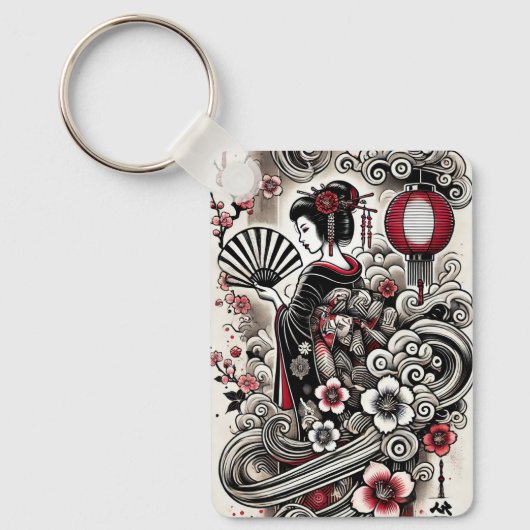 Porte-clés Geisha Porte - clé d'art (Recto)
