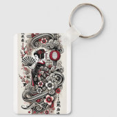 Porte-clés Geisha Porte - clé d'art (Verso)