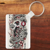Porte-clés Geisha Porte - clé d'art (Verso)