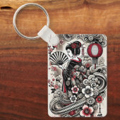 Porte-clés Geisha Porte - clé d'art (Recto)
