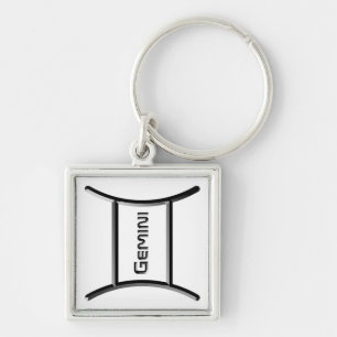 Porte-clés GEMINI, Conception abstraite du signe zodiaque,