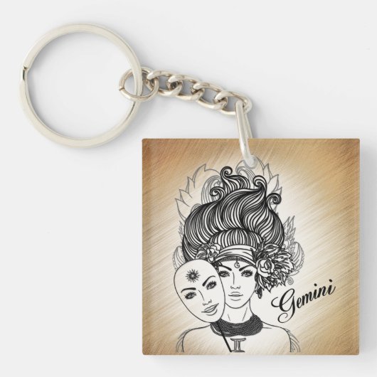 Porte-clés Gemini Masqué Lady Zodiac (Devant)