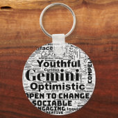 Porte-clés Gemini Zodiac Word Cloud Inspiration Porte - clé (Recto)