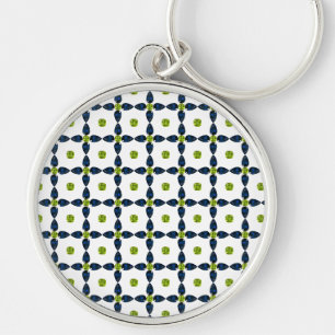 Porte-clés Gemstone Art, bleu et jaune