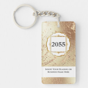 Porte-clés Gemstone noir blanc marbré