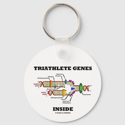 Porte-clés Gènes Triathlète à l'intérieur (réplication de l'A (Recto)