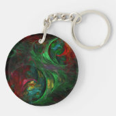 Porte-clés Genesis Green Art Abstrait (Dos)