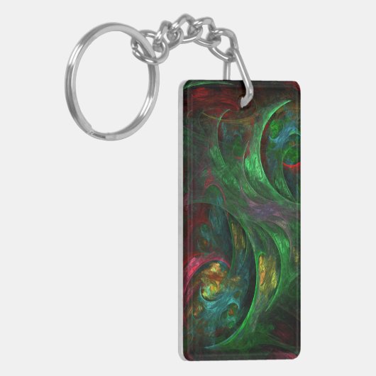 Porte-clés Genesis Green Art Abstrait (Devant gauche)