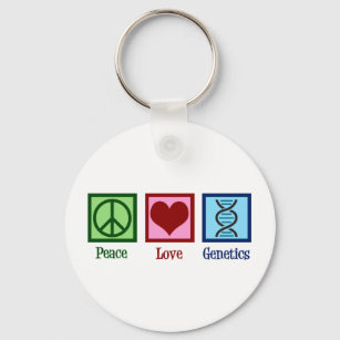 Porte-clés Geneticiste Peace Love Genetics Company