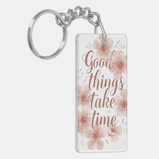 Porte-clés Gentle Reminder with Soft Florals (Devant gauche)