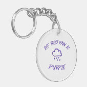 Porte-clés GenX La meilleure pluie est violette (Devant gauche)