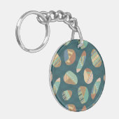 Porte-clés Geo extérieur XII motif géométrique bleu et vert (Devant gauche)