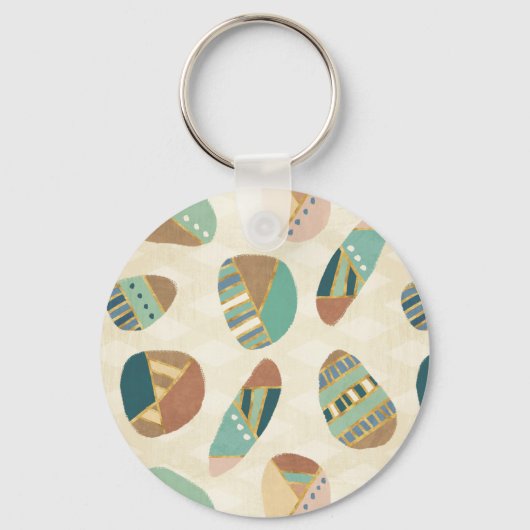 Porte-clés Geo Step extérieur | MOTIF TURQUOISE (Recto)