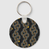 Porte-clés Geo Stripe : Design Vintage tendance (Verso)