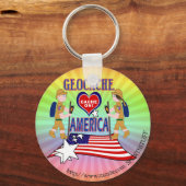 PORTE-CLÉS GÉOCACHE AMÉRIQUE GÉOCACHE (Recto)