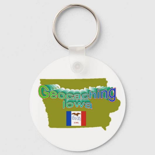 Porte-clés Geocaching Iowa Porte - clé (Recto)