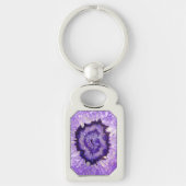 Porte-clés Géode d'agate violet tombé (Devant)