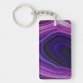 Porte-clés Géode Violet Tourbillonnant Tombé (Devant)