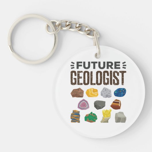 Porte-clés Géologie future Géologie Rocks Gems (Devant)