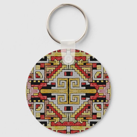 Porte-clés Géométhorique Tribal/Motif ethnique (Recto)