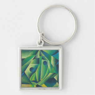 Porte-clés Geometric Abstract Village Woman And Headscarf