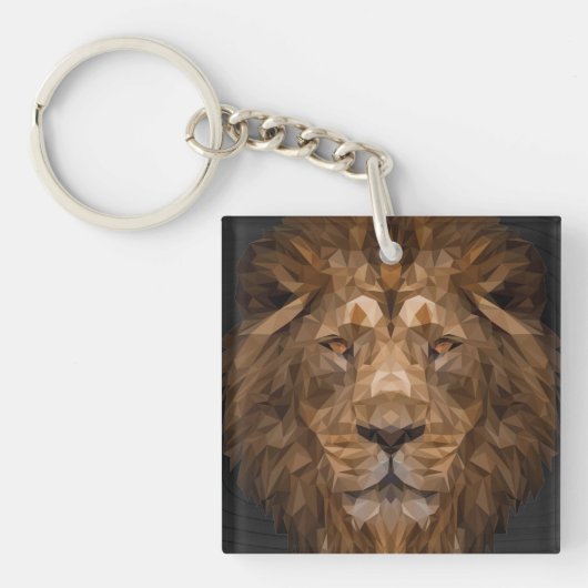 Porte-clés Geometric Lion Portrait (Devant)