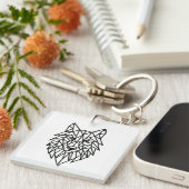 Porte-clés Geometric Wolf Keychain (Devant Droit)